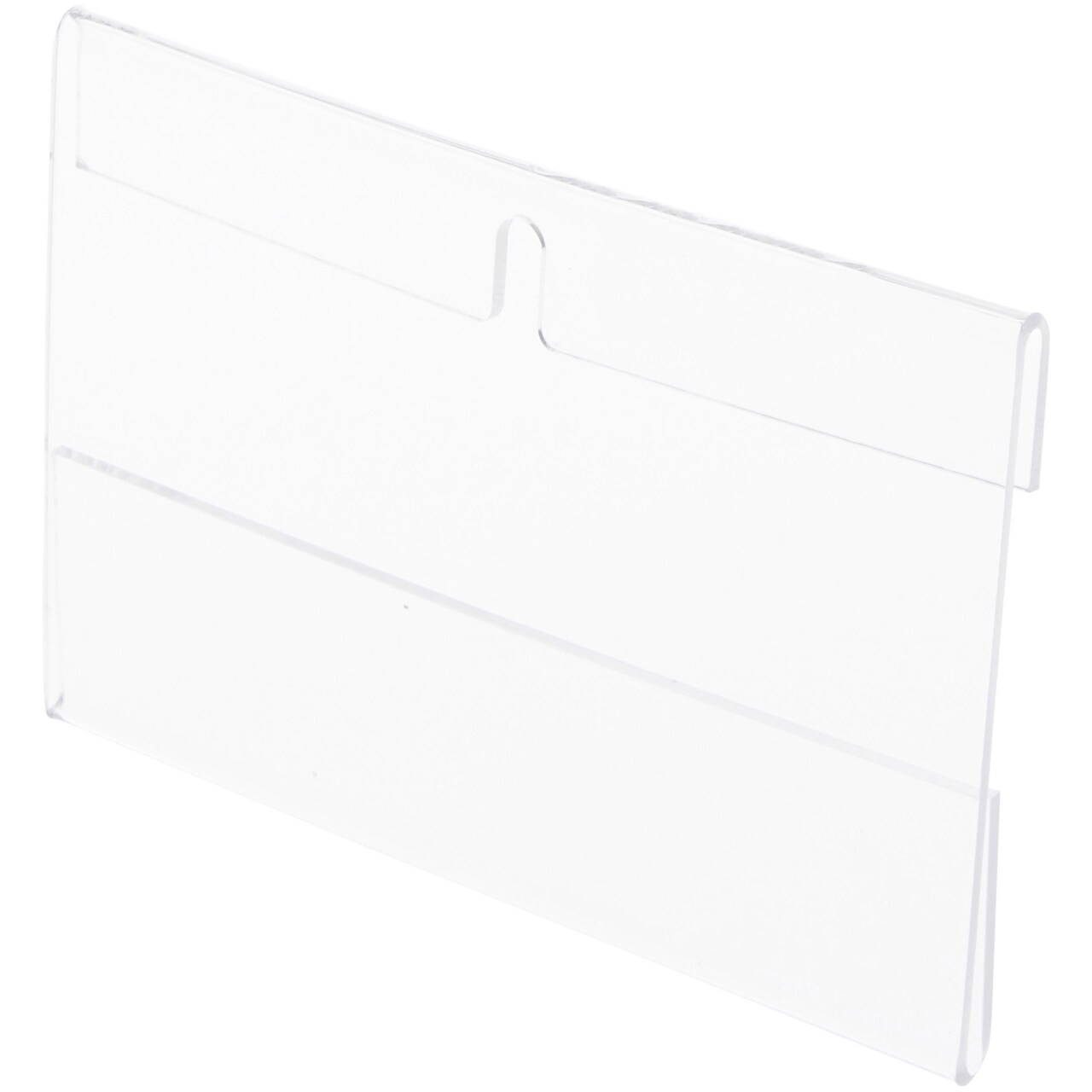 Plymor Clear Acrylic Top-Fold Literature Sign Holder Frame (Wall Mount), 6" W x 4" H